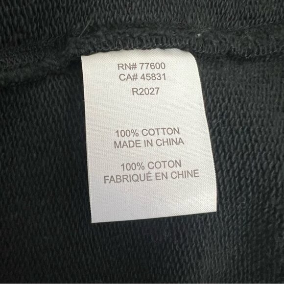 SANDRINE ROSE Oversized Raw Edge Hoodie In Black - L - Picture 7 of 8